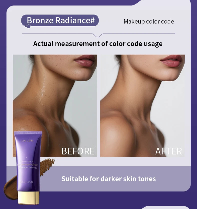 Life Girlsbody Coverage Perfector,Body Foundation Conceals Blemishes Perfectly, Covers Tattoos Without Smudging, and Lasts Long