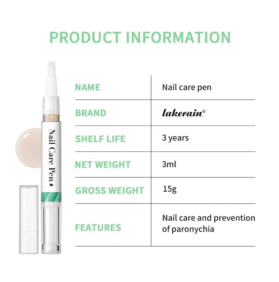 Nail Care Pen Nourish and Moisturize Nails Prevent Fungal Infections Improve Appearance Flat Brush Head Design Daily Nail Care