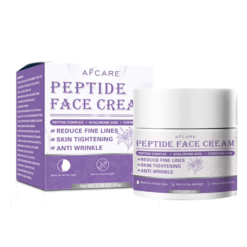Afcare Peptide Anti Wrinkle Moisturizing Face Cream Anti-aging Hyaluronic Acid Facial Cream Hydrating Nourishing Smooth Skincare