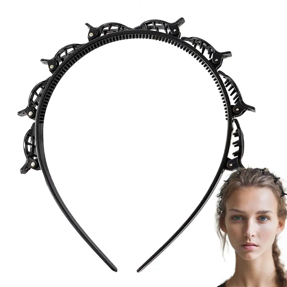 Bangs Hairstyle Hairpin Hairstyle Hairpin Headband Toothed Braid Tool Professional Weave Bangs Clip Hair Accessories For Girls