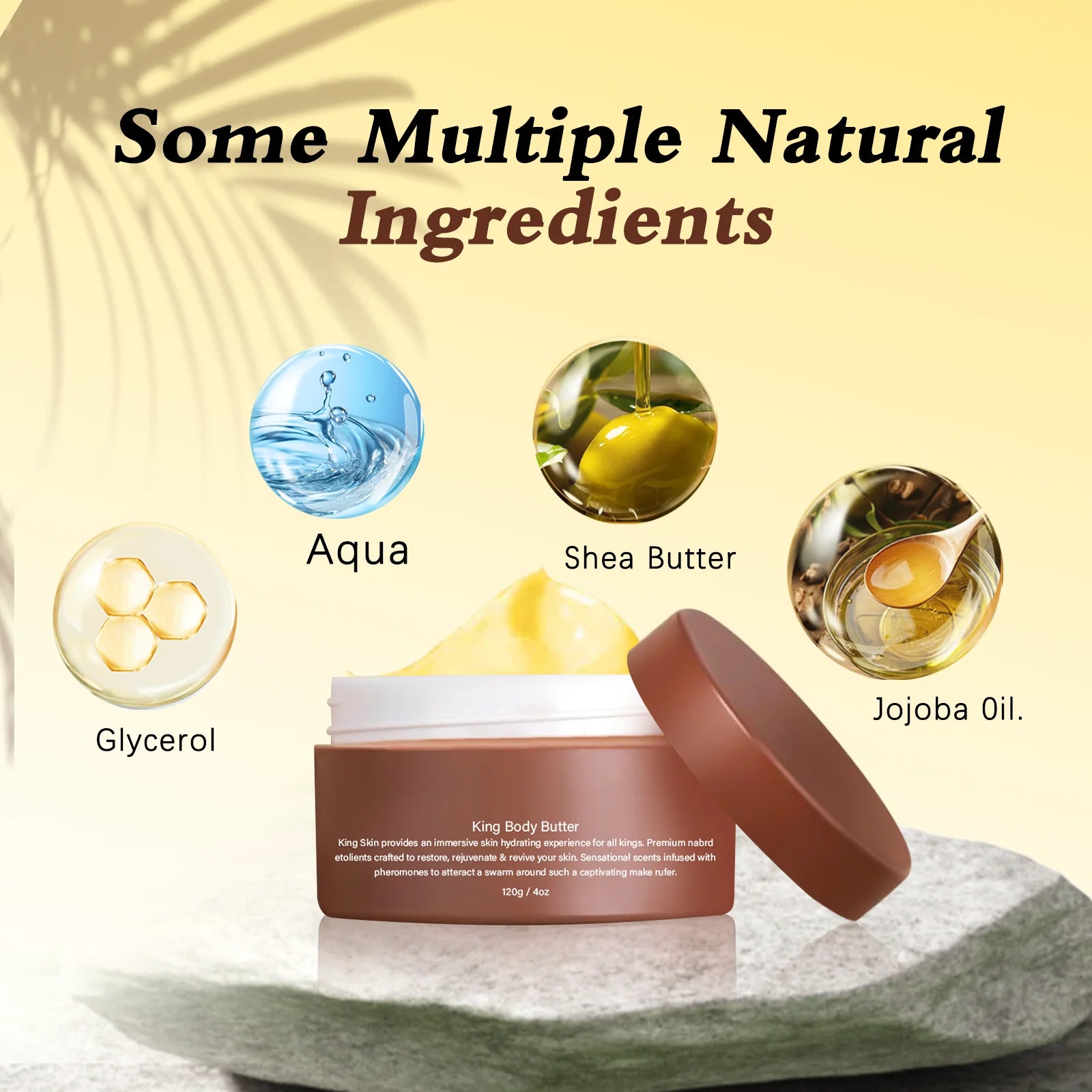 120g Body Butter for Men 24H Deep Moisturizing Cream Improve Drying Skin Body Cream for All Skin Types