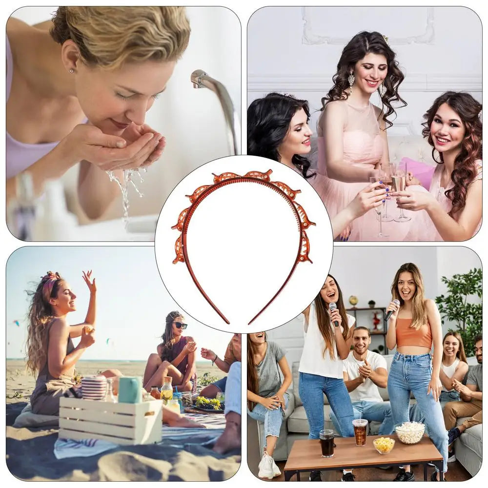 Bangs Hairstyle Hairpin Hairstyle Hairpin Headband Toothed Braid Tool Professional Weave Bangs Clip Hair Accessories For Girls