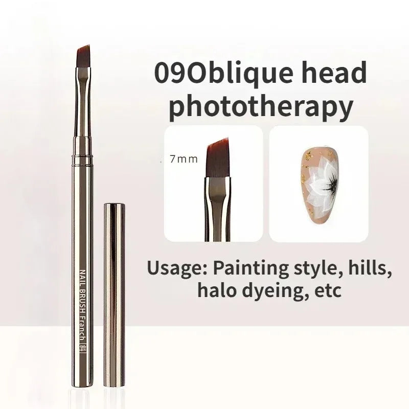Nails Art Liner Brushes Elongated Lines Striping Drawing Painting  6/9/12/15/18/25mm Nail Design Pen Professional Manicure Tool