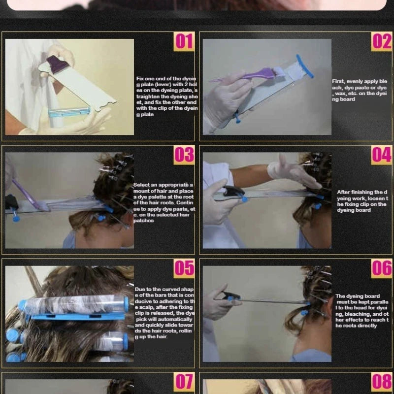 Hair Salon Balayage Board Barbershop Hairdresser Design Styling Tool Set Accessory Professional Dyes Hair Coloring Dyeing Board