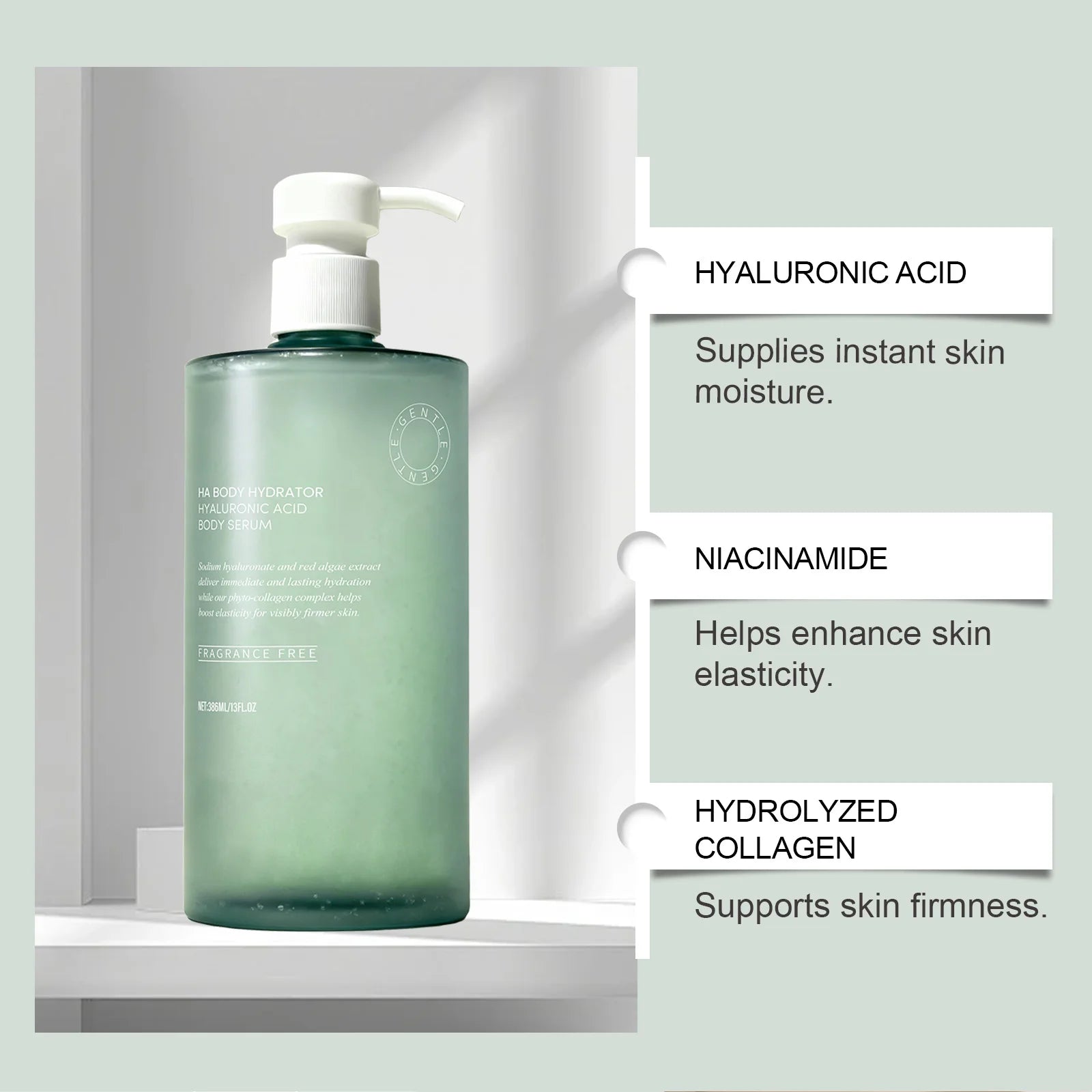 Body Moisturize Essence Enhance Firmness Elasticity Long Lasting Hydration Nourish Smooth Improve Texture Hyaluronic Acid Lotion