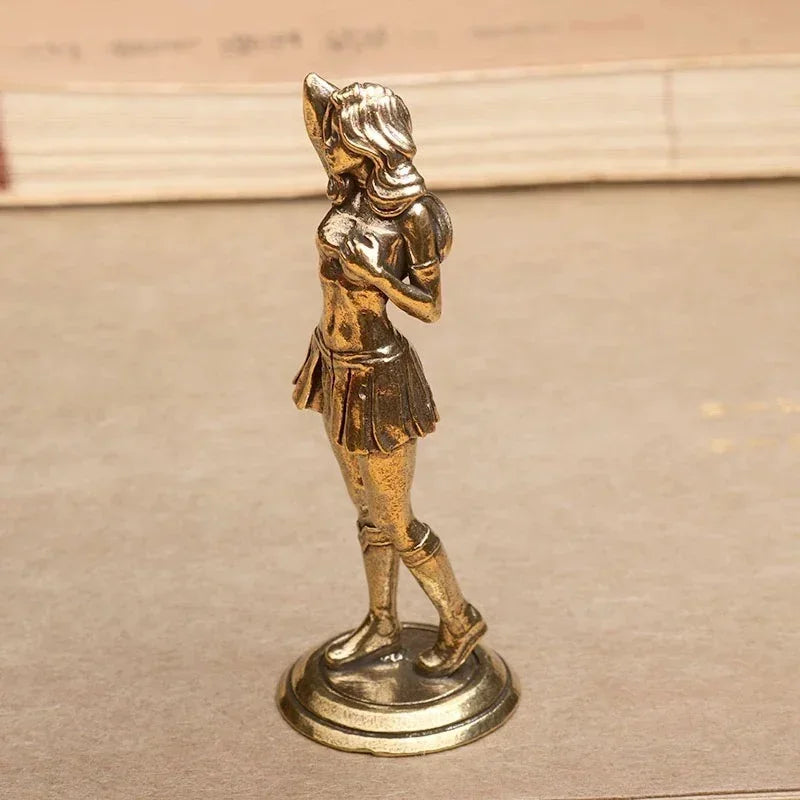 Brass Sexy Girl Figurines Bikini Beauty Statue Naked Woman Ornament Home Decor Model Art Sculptures Collectible Gifts for Man