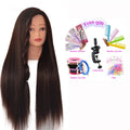 Head Dolls For Hairdressers  Mannequin Head with 65cm Synthetic Hair Hairdressing Styling Training Head